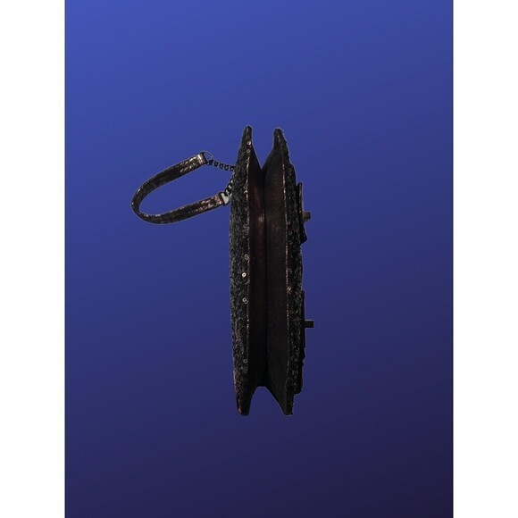 SIMPLY VERA/VERA WANG “Miranda” Sequin Clutch Handbag Purse, BRONZE/BLACK, NWOT - Picture 8 of 10